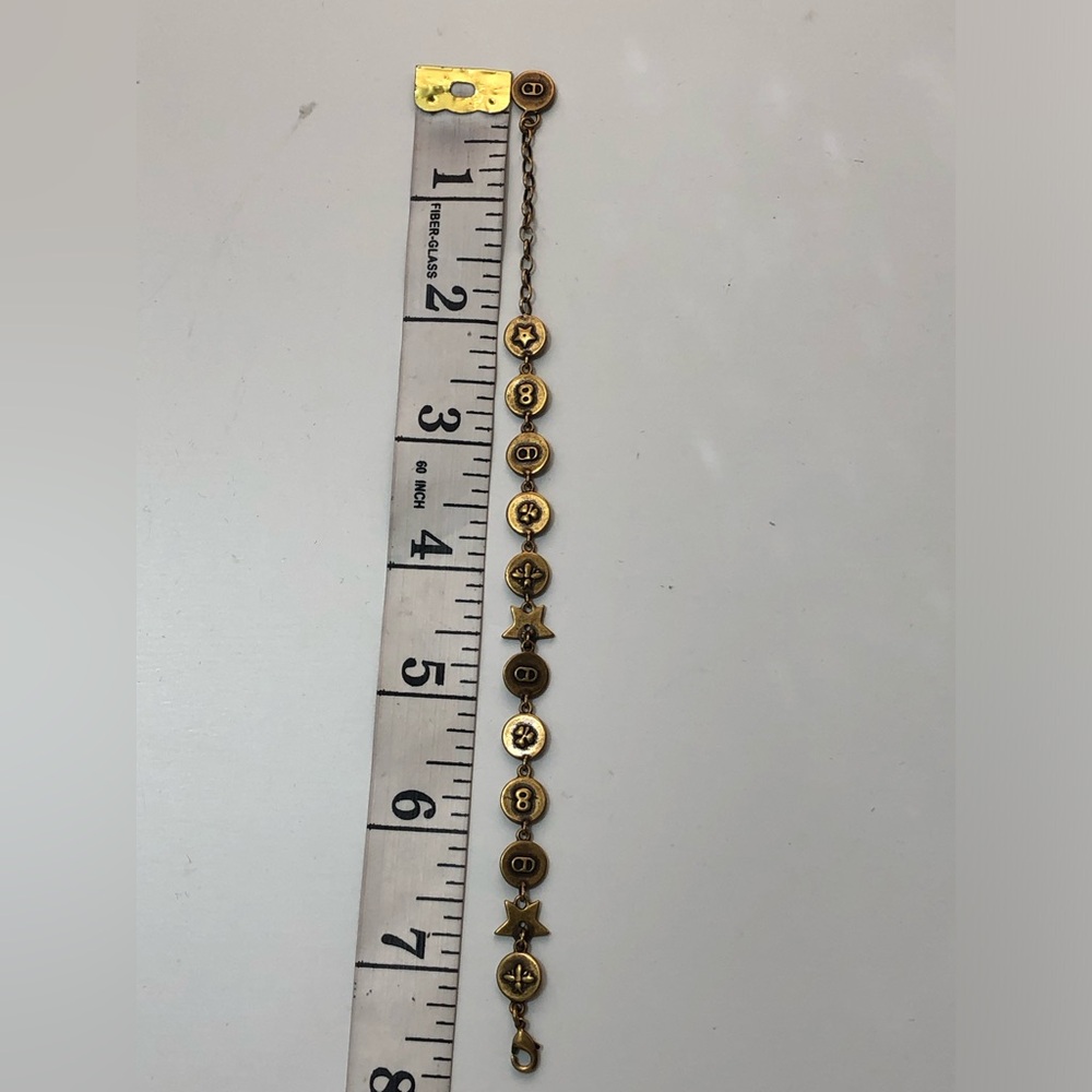 Christian Dior Amulettes  D’amour Round & Start Charms Vtg Brass 7in - Picture 13 of 15